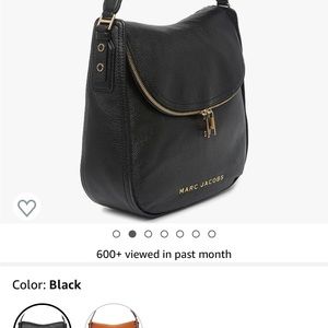 NWT, Marc Jacobs, black leather hobo bag